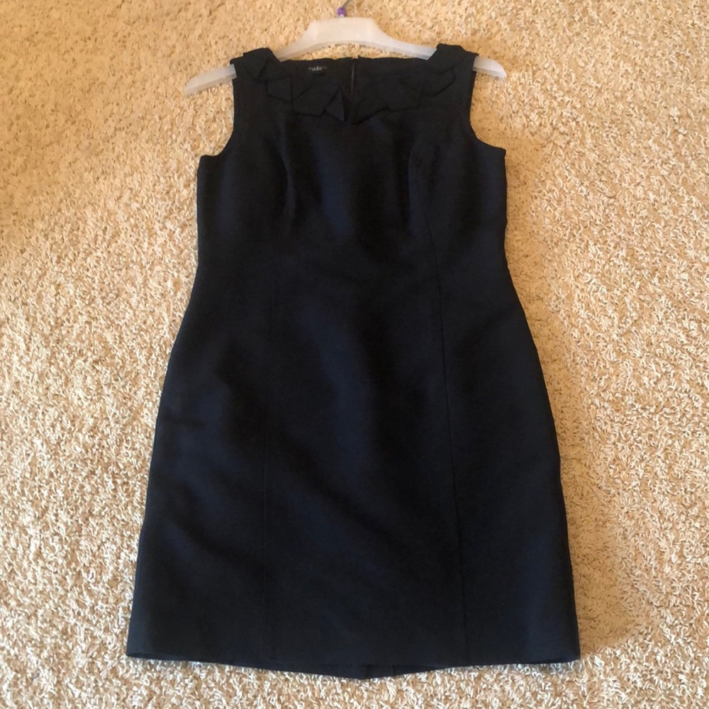 Talbots Petite Size 8 black dress!  Beautiful neckline, New!